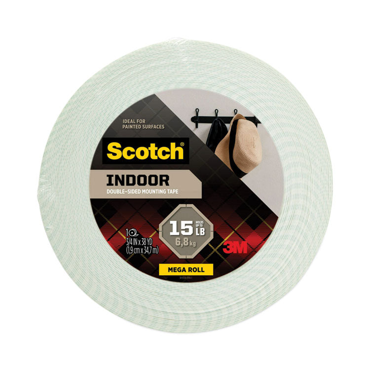 Scotch - Permanent High-Density Foam Mounting Tape, Holds Up to 2 lbs, 0.75" x 38 yds, White