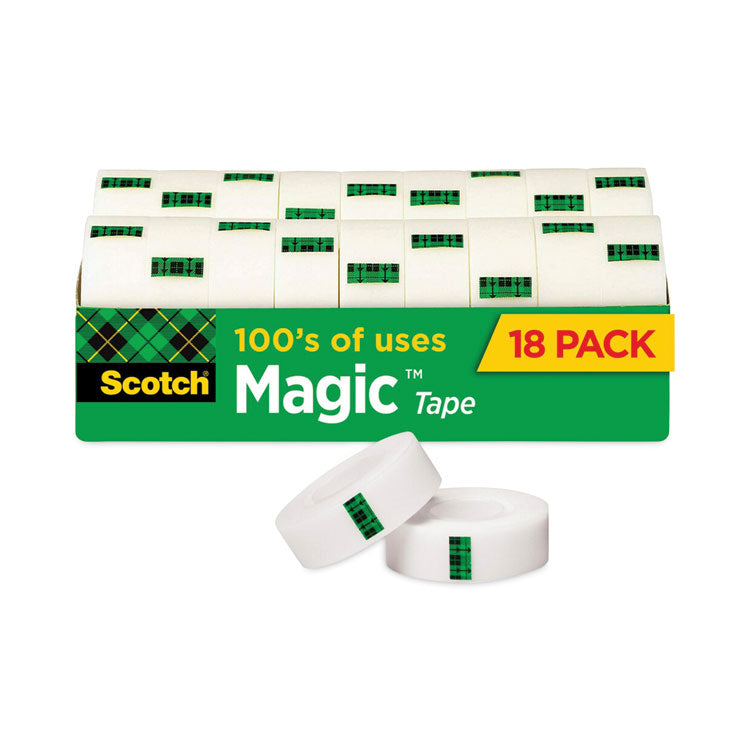 Scotch - Magic Tape Cabinet Pack, 1" Core, 0.75" x 83.33 ft, Clear, 18/Pack