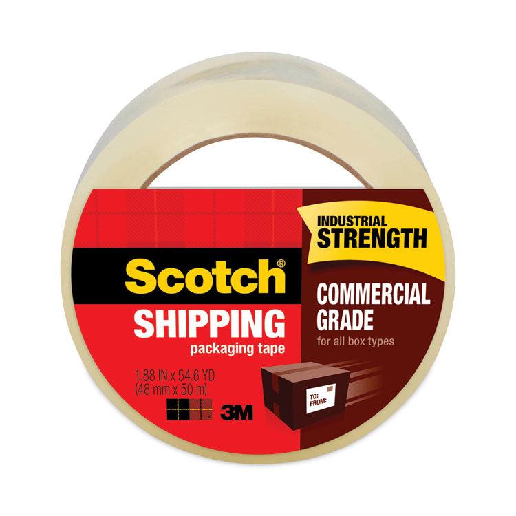 Scotch - 3750 Commercial Grade Packaging Tape, 3" Core, 1.88" x 54.6 yds, Clear