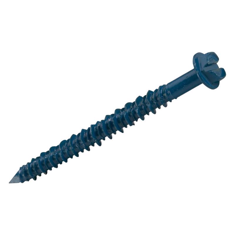 HILLMAN - Hillman Tapper 1/4 in. D X 3-3/4 in. L Steel Hex Head Concrete Screw Anchor 100 pk