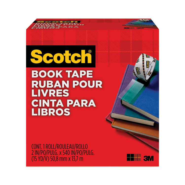 Scotch - Book Tape, 3" Core, 2" x 15 yds, Clear