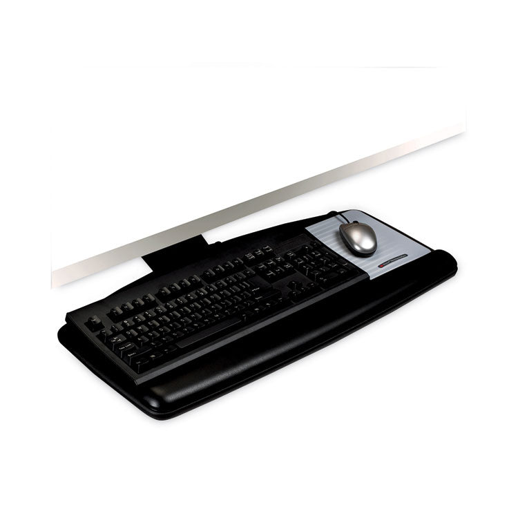 3M - Easy Adjust Keyboard Tray, Standard Platform, 23" Track, Black