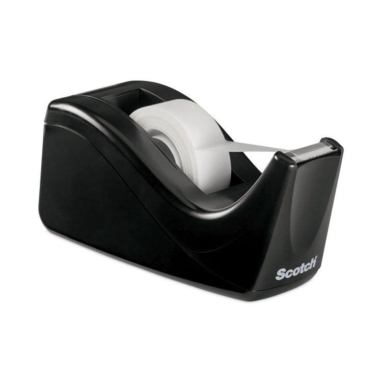 Scotch - Value Desktop Tape Dispenser, 1" Core, Two-Tone Black