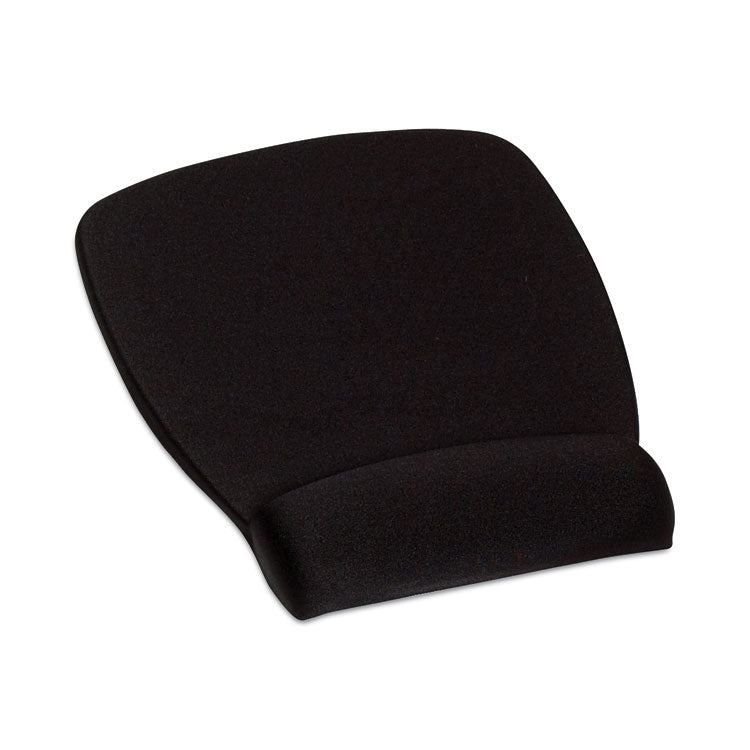 3M - Antimicrobial Foam Mouse Pad with Wrist Rest, 8.62 x 6.75, Black