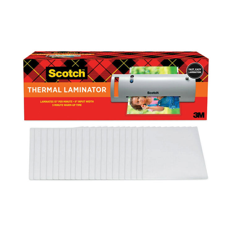 Scotch - Thermal Laminator Value Pack, Two Rollers, 9" Max Document Width, 5 mil Max Document Thickness