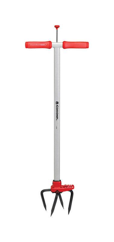 CORONA - Corona ComfortGEL 4 Tine Steel Hand Tiller 6 in. Aluminum Handle