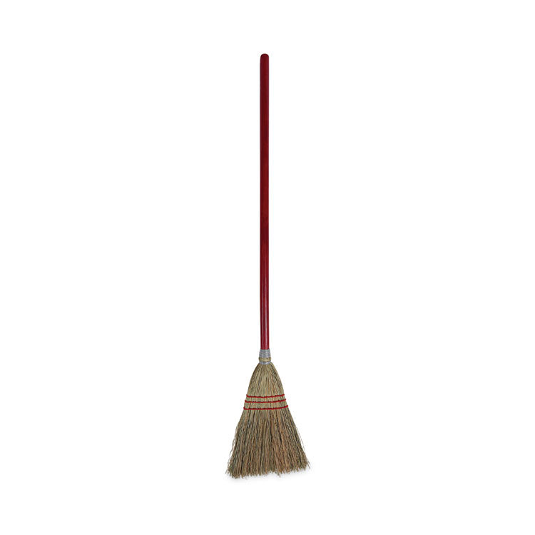 Boardwalk - Corn Fiber Lobby/Toy Broom, Corn Fiber Bristles, 39" Overall Length, Red