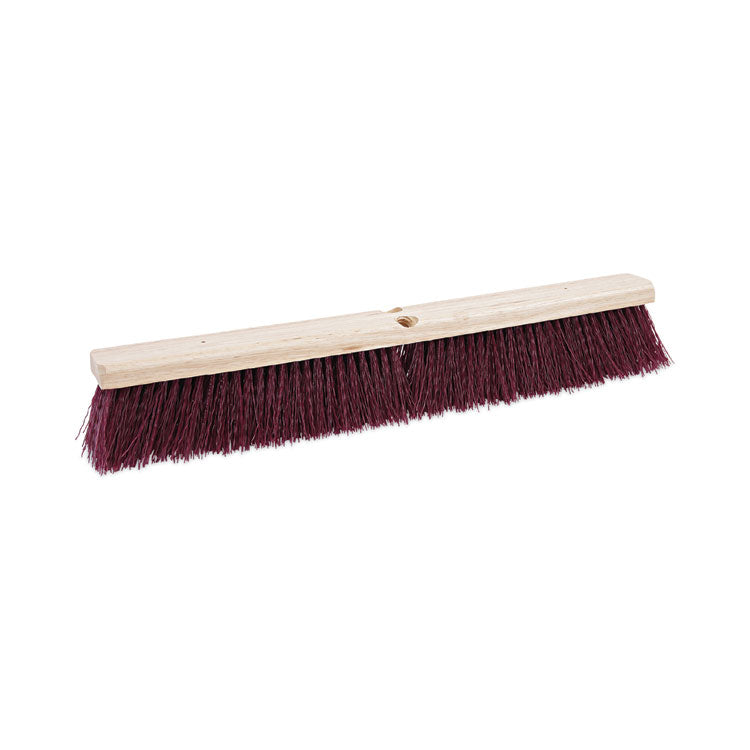 Boardwalk - Floor Brush Head, 3.25" Maroon Stiff Polypropylene Bristles, 24" Brush