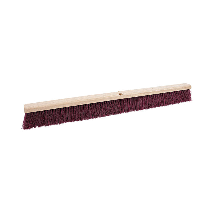 Boardwalk - Floor Brush Head, 3.25" Maroon Stiff Polypropylene Bristles, 36" Brush