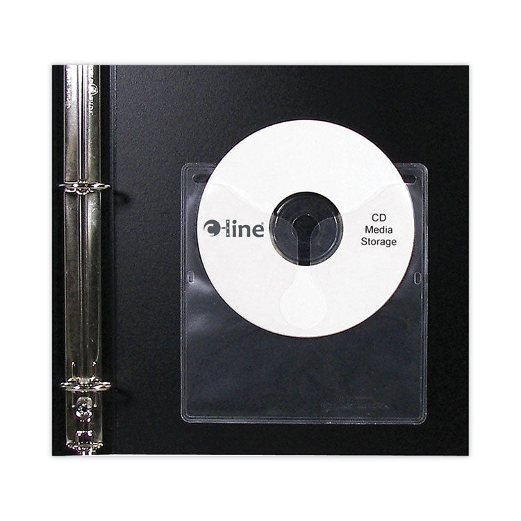 C-Line - Self-Adhesive CD Holder, 1 Disc Capacity, Clear, 10/Pack