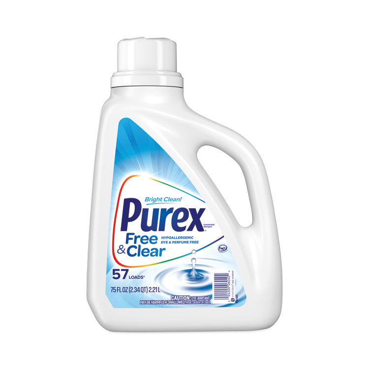 Purex - Free and Clear Liquid Laundry Detergent, Unscented, 75 oz Bottle, 6/Carton