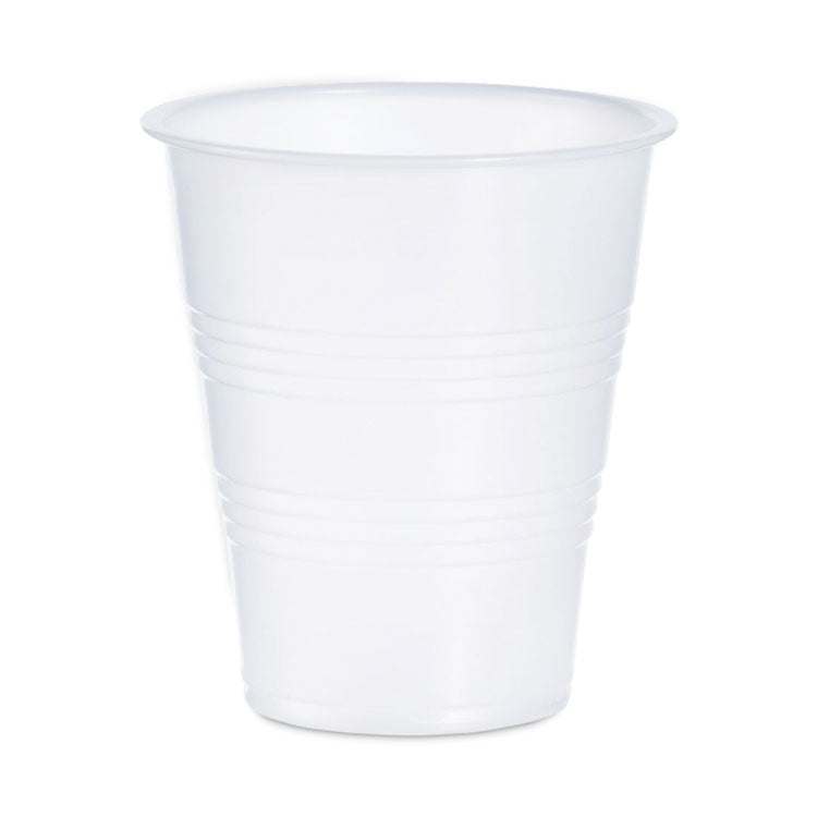 Dart - High-Impact Polystyrene Cold Cups, 7 oz, Translucent, 100 Cups/Sleeve, 25 Sleeves/Carton