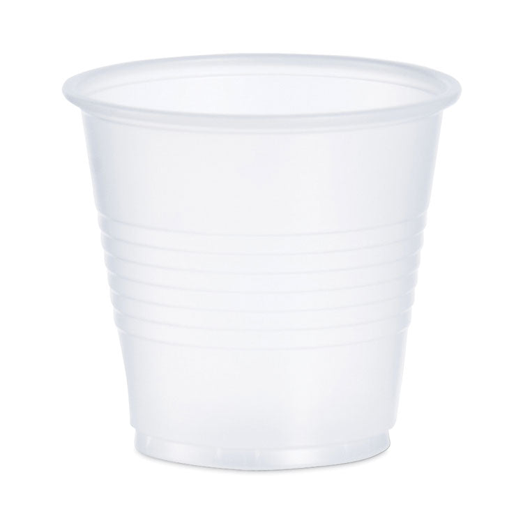 Dart - High-Impact Polystyrene Cold Cups, 3.5 oz, Translucent, 100 Cups/Sleeve, 25 Sleeves/Carton