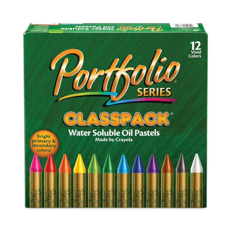 Crayola - Portfolio Series Oil Pastels, 12 Assorted Colors, 300/Carton