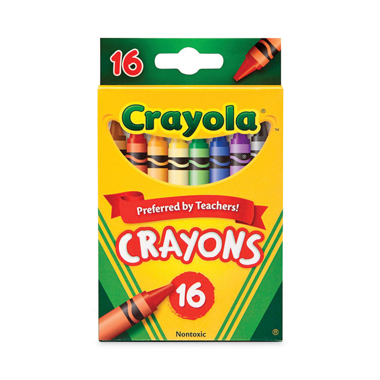 Crayola - Classic Color Crayons, Peggable Retail Pack, 16 Colors/Pack