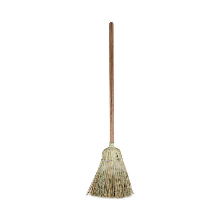 Boardwalk - Corn/Fiber Brooms, Corn/Synthetic Fiber Bristles, 60" Overall Length, Gray/Natural, 6/Carton