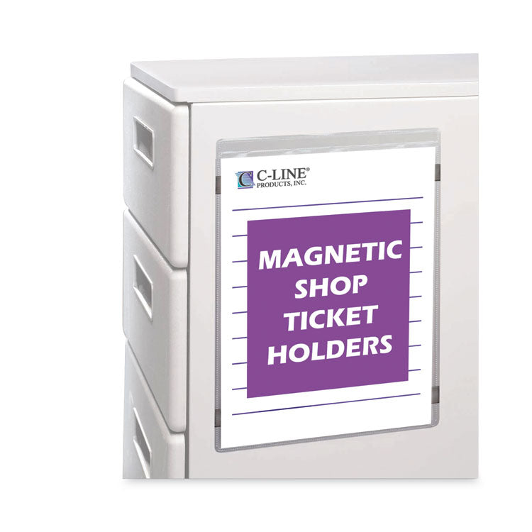 C-Line - Magnetic Shop Ticket Holders, Super Heavyweight, 15 Sheets, 8.5 x 11, 15/Box