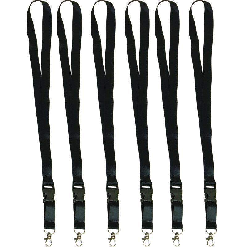 TEACHER CREATED RESOURCES - Black Lanyard, Pack of 6