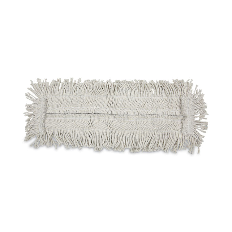 Boardwalk - Disposable Cut End Dust Mop Head, Cotton/Synthetic, 24w x 5d, White