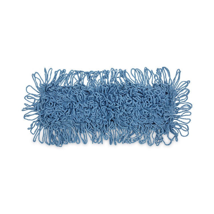 Boardwalk - Mop Head, Dust, Looped-End, Cotton/Synthetic Fibers, 18 x 5, Blue