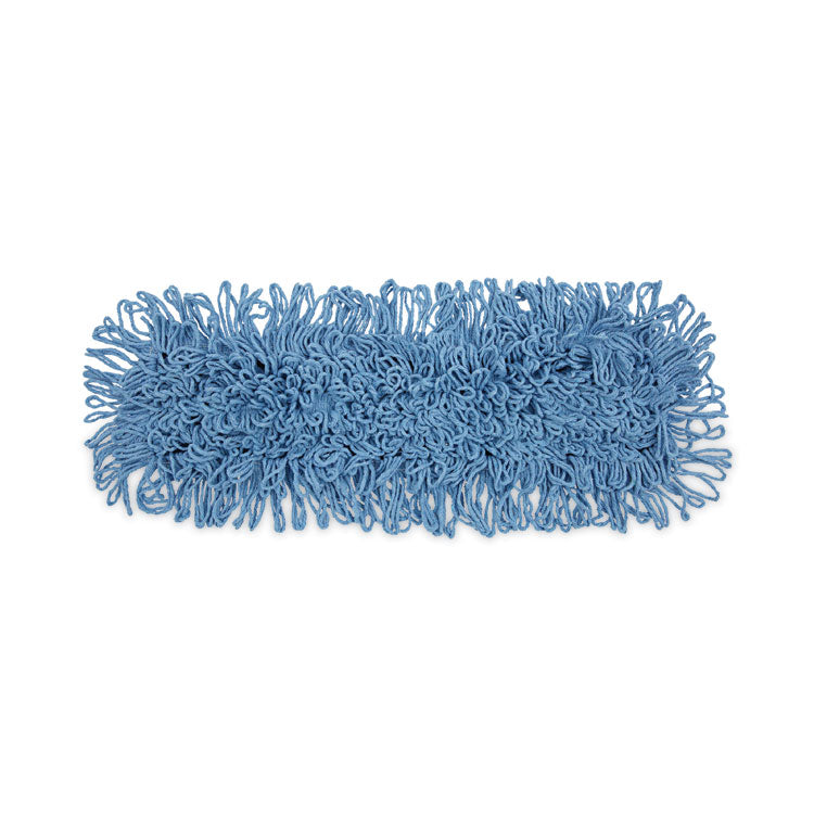 Boardwalk - Mop Head, Dust, Looped-End, Cotton/Synthetic Fibers, 24 x 5, Blue