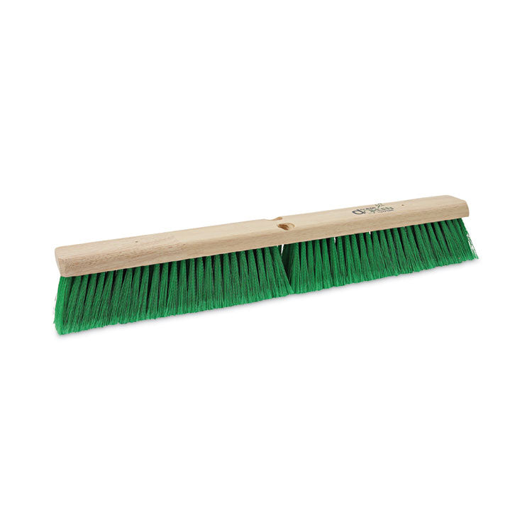 Boardwalk - Floor Broom Head, 3" Green Flagged Recycled PET Plastic Bristles, 24" Brush