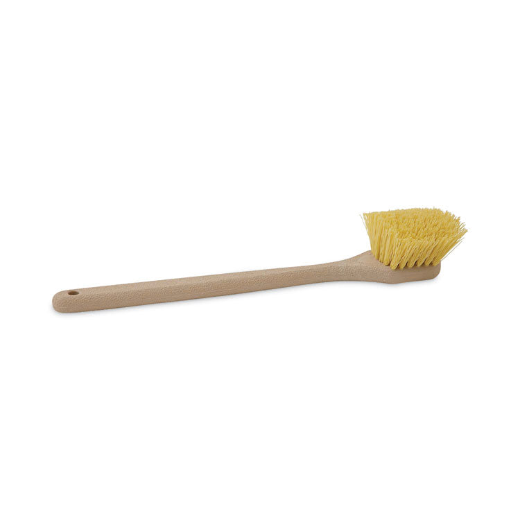 Boardwalk - Utility Brush, Cream Polypropylene Bristles, 5.5 Brush, 14.5" Tan Plastic Handle