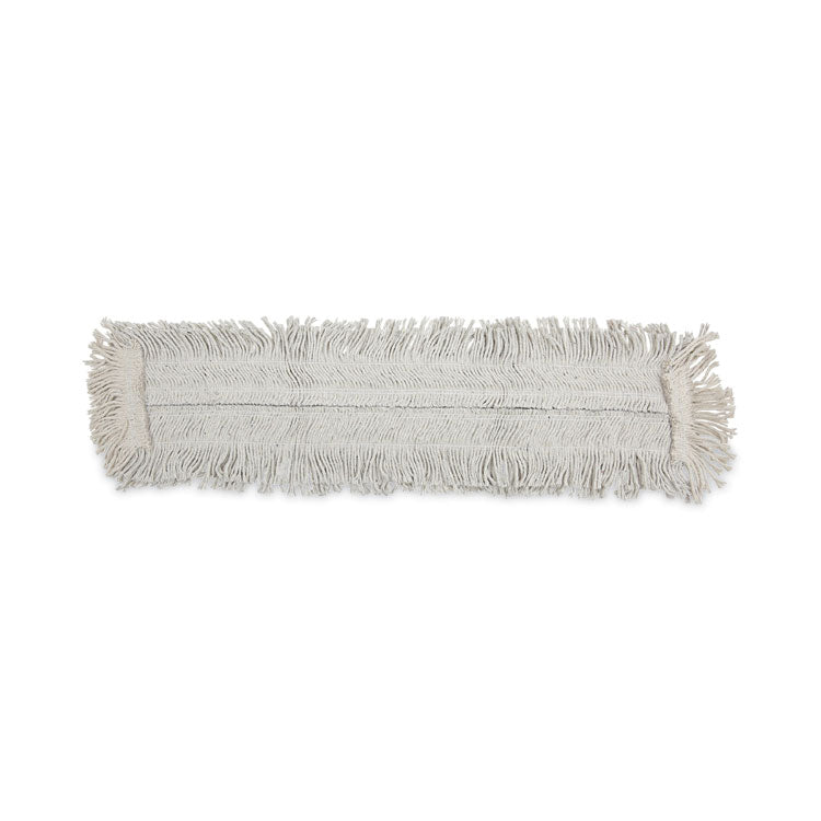 Boardwalk - Disposable Dust Mop Head w/Sewn Center Fringe, Cotton/Synthetic, 36w x 5d, White