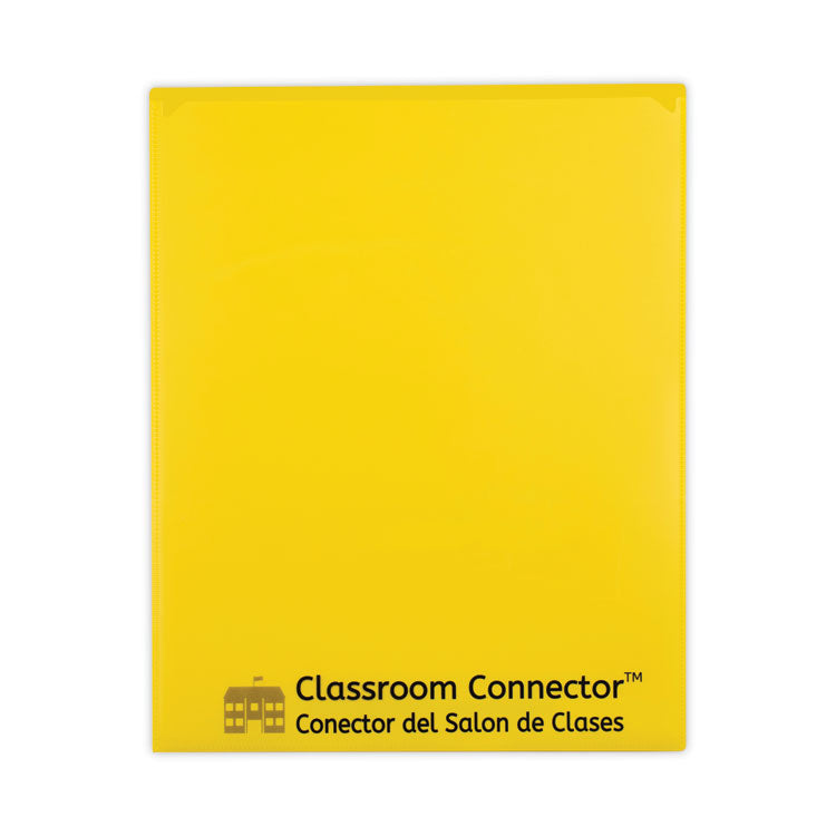 C-Line - Classroom Connector Folders, 11 x 8.5, Yellow, 25/Box