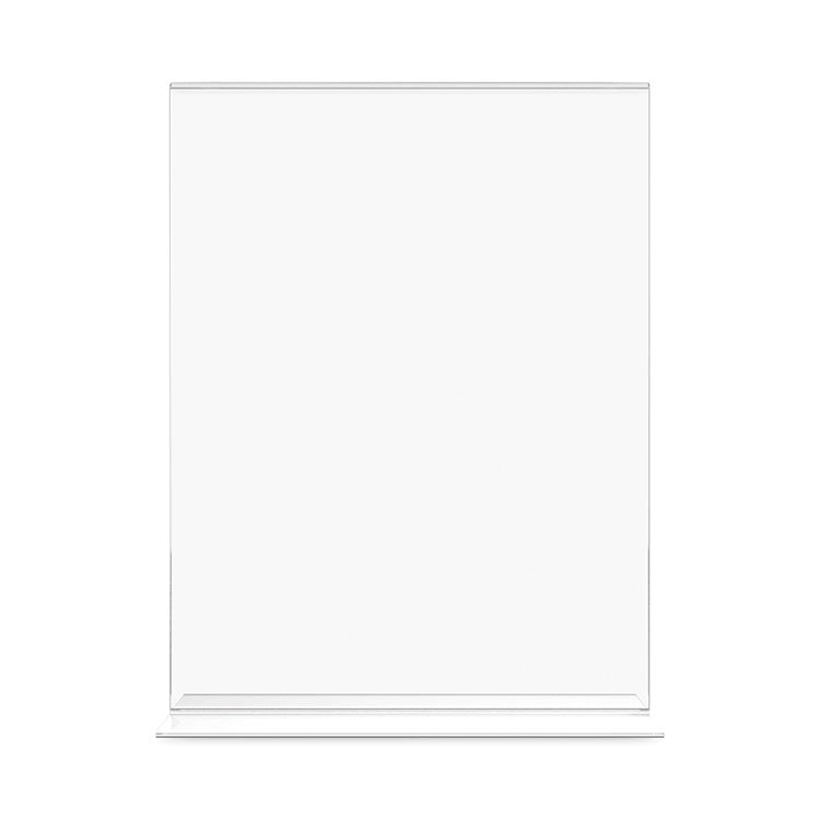 deflecto - Classic Image Double-Sided Sign Holder, 8.5 x 11 Insert, Clear