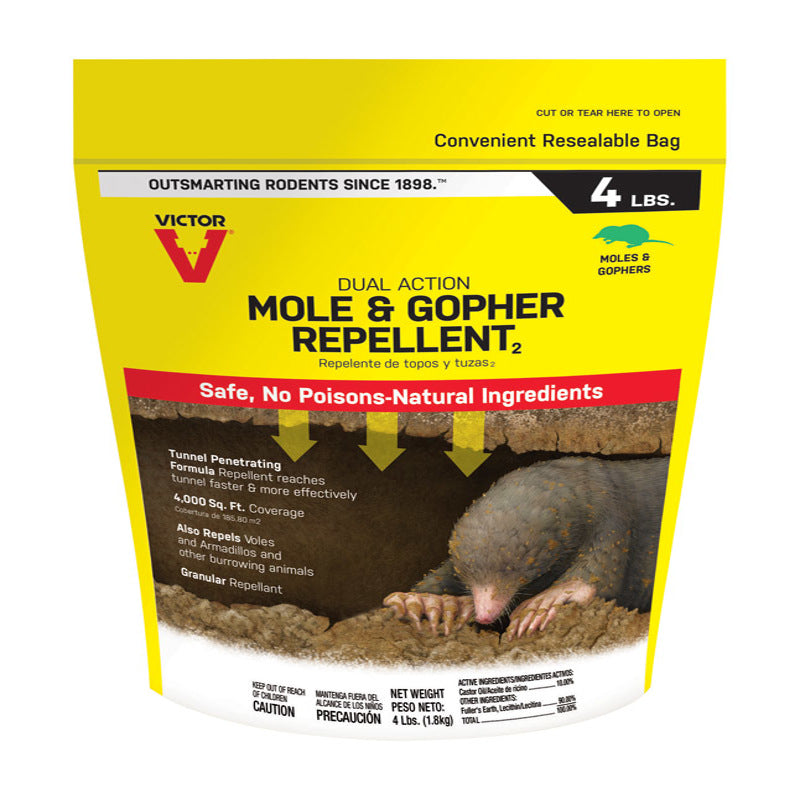 VICTOR - Victor Animal Repellent Granules For Gophers and Moles 4 lb