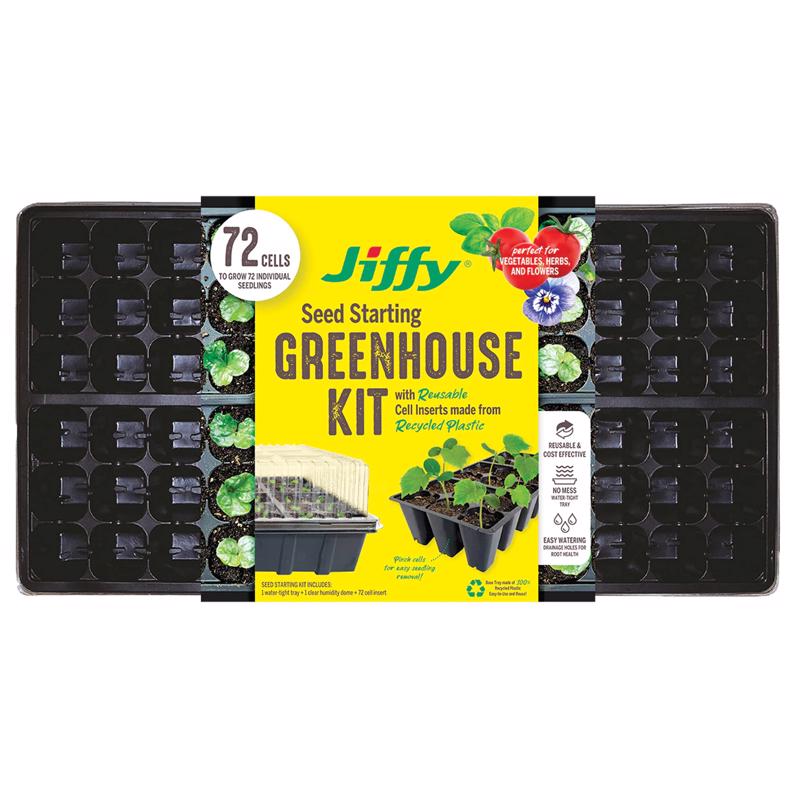 JIFFY - Jiffy Greenhouse 72 Cells 11 in. W X 22 in. L Seed Starting Kit 1 pk