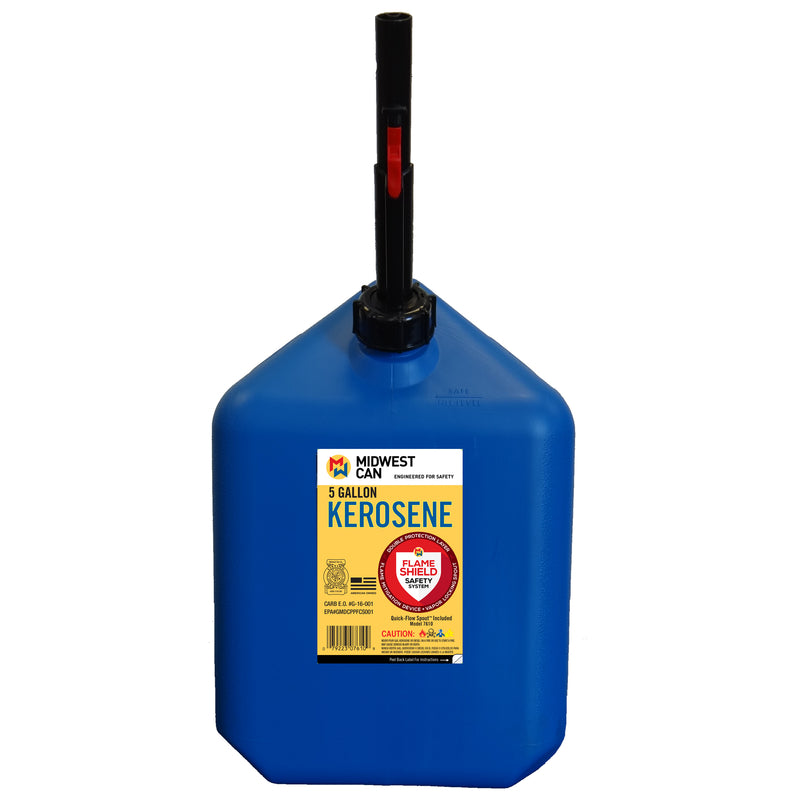 MIDWEST CAN - Midwest Can FlameShield Safety System Plastic Kerosene Can 5 gal