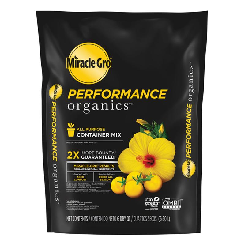 MIRACLE-GRO - Miracle-Gro Performance Organics Organic All Purpose Potting Mix 6 qt - Case of 8