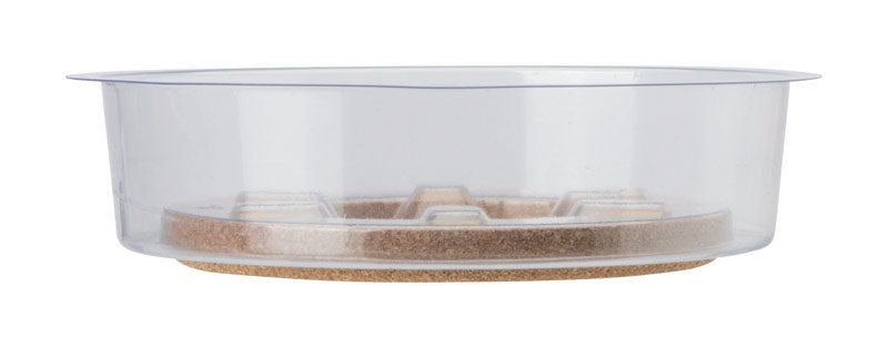 MIRACLE-GRO - Miracle-Gro 1.5 in. H X 10 in. D Cork/Plastic Hybrid Plant Saucer Clear - Case of 24