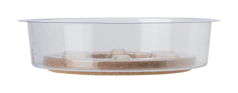 MIRACLE-GRO - Miracle-Gro 1.5 in. H X 6 in. D Cork/Plastic Hybrid Plant Saucer Clear - Case of 24
