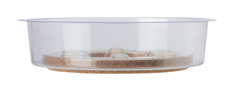 MIRACLE-GRO - Miracle-Gro 1.5 in. H X 14 in. D Cork/Plastic Hybrid Plant Saucer Clear - Case of 12