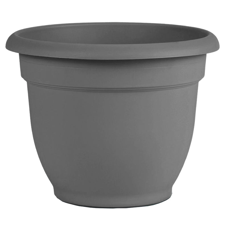 BLOEM - Bloem Ariana 13.7 in. H X 17.6 in. W X 16 in. D Plastic Planter Charcoal