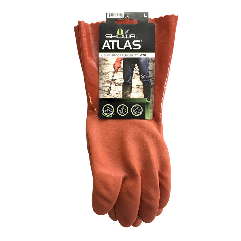 ATLAS - Atlas Unisex Indoor/Outdoor Chemical Gloves Orange L 1 pair