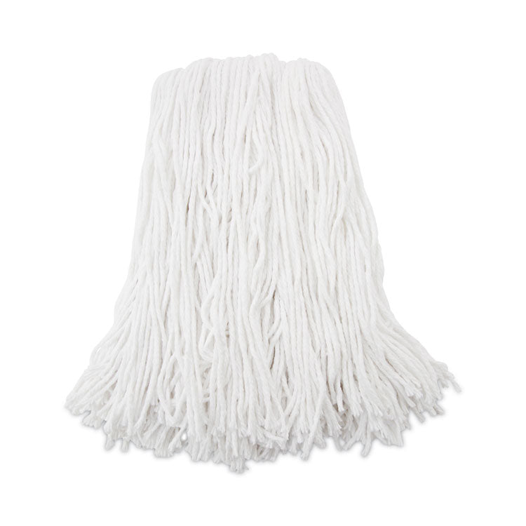 Boardwalk - Premium Cut-End Wet Mop Heads, Rayon, 16oz, White, 12/Carton