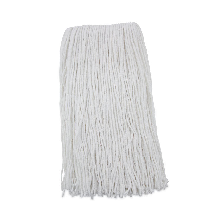 Boardwalk - Premium Cut-End Wet Mop Heads, Rayon, 20oz, White, 12/Carton