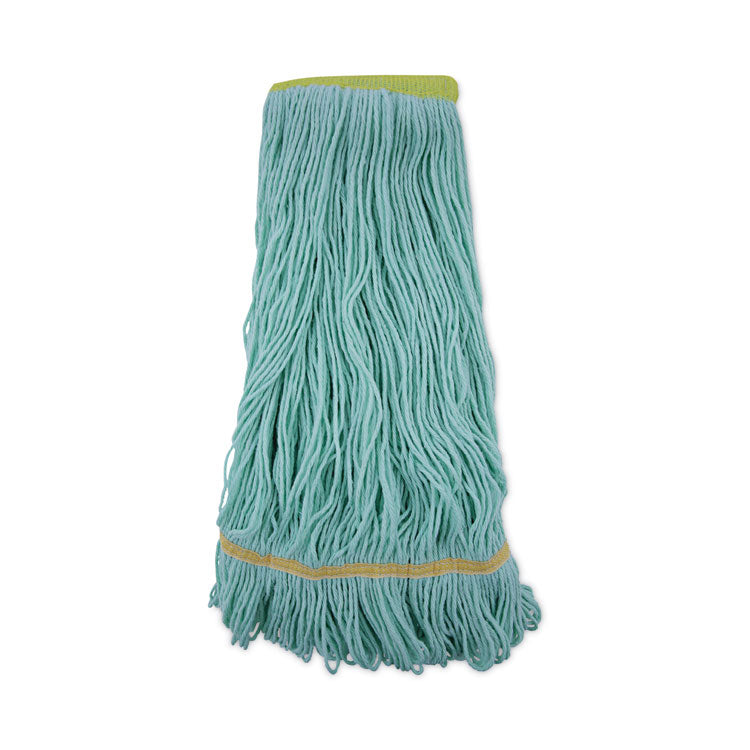 Boardwalk - EcoMop Looped-End Mop Head, Recycled Fibers, Extra Large Size, Green