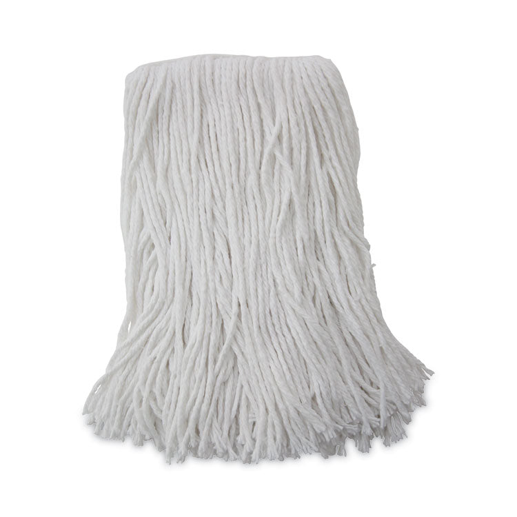 Boardwalk - Mop Head, Value Standard Head, Rayon Fiber, Cut-End, Size No. 16, White, 12/Carton