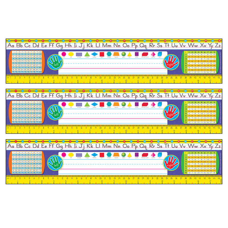 TREND - Zaner-Bloser Desk Toppers® Reference Name Plates, Grades 2-3, 36 Per Pack, 3 Packs