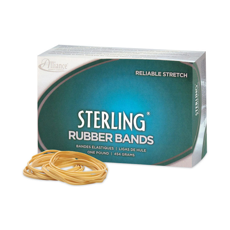 Alliance - Sterling Rubber Bands, Size 19, 0.03" Gauge, Crepe, 1 lb Box, 1,700/Box