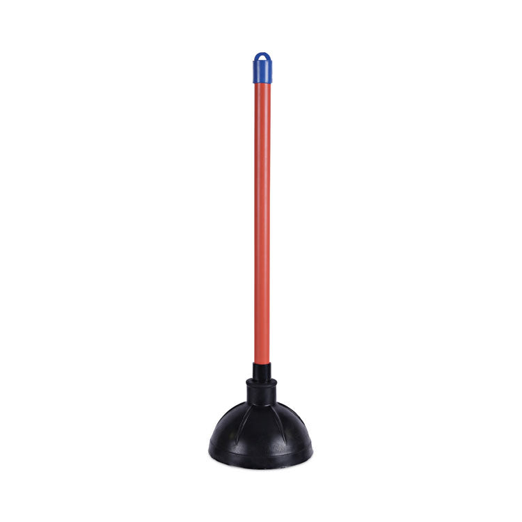 Boardwalk - Toilet Plunger, 18" Plastic Handle, 5.63" dia, Red/Black