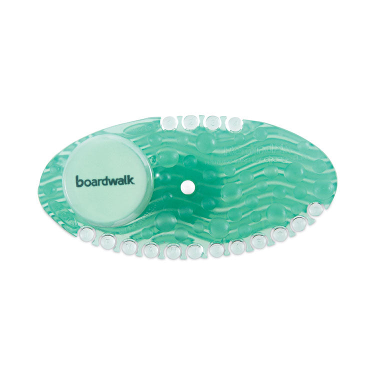 Boardwalk - Curve Air Freshener, Cucumber Melon, Solid, Green, 10/Box