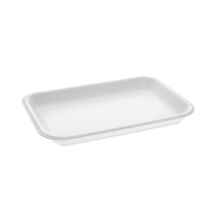 Pactiv Evergreen - Supermarket Tray, #2, 8.2 x 5.7 x 0.91, White, Foam ,500/Carton