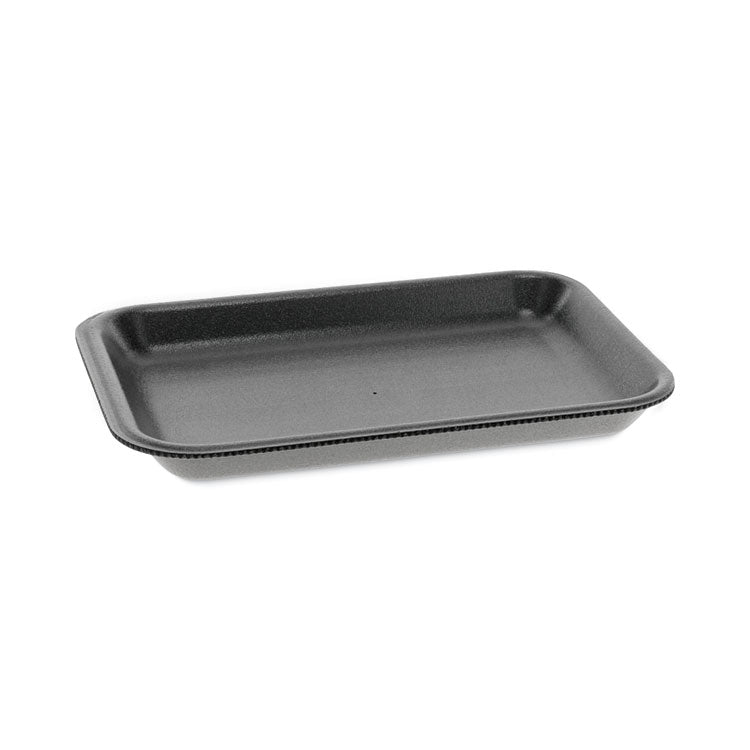 Pactiv Evergreen - Supermarket Tray, #2, 8.2 x 5.7 x 0.91, Black, Foam, 500/Carton