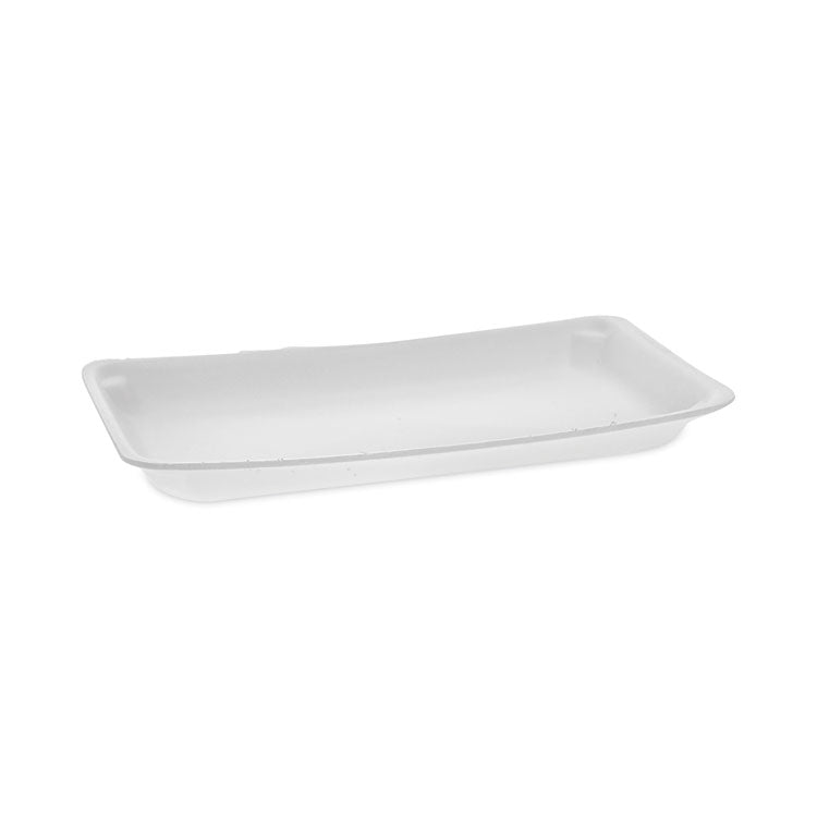 Pactiv Evergreen - Supermarket Tray, #10P, 10.75 x 5.5 x 1.2, White, Foam, 400/Carton